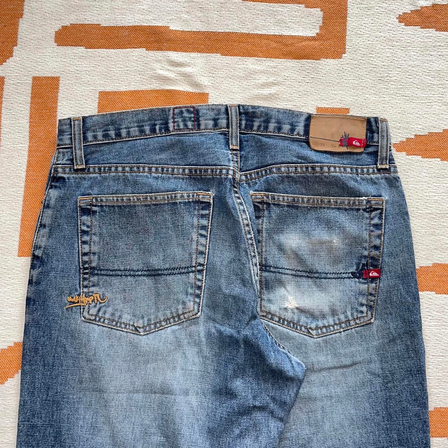 Quiksilver 00s Embroidered Loose Jeans 32x32