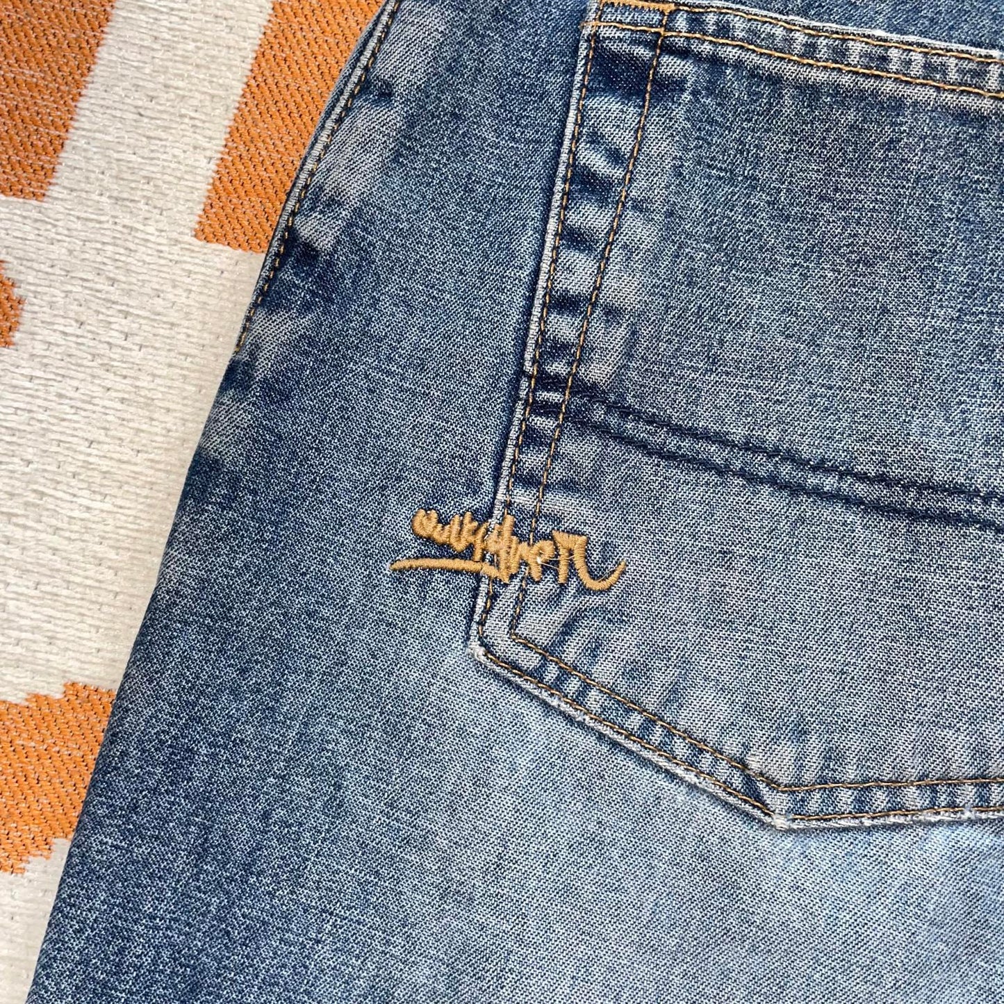 Quiksilver 00s Embroidered Loose Jeans 32x32