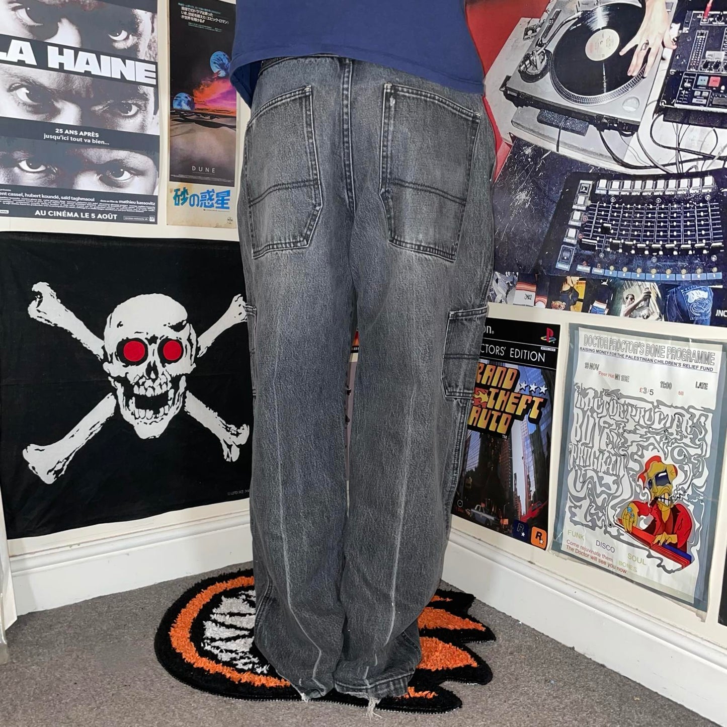 Sean John 00s Baggy Grey Denim Jeans 34x32