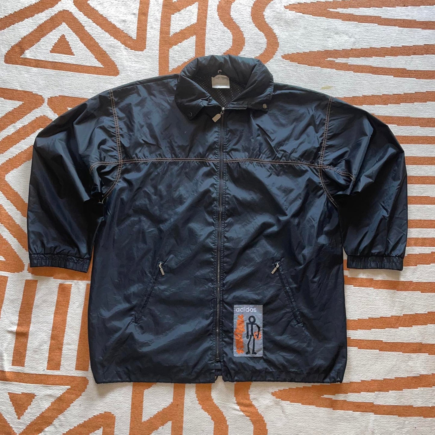 90s Adidas Streetball Print Windbreaker XL