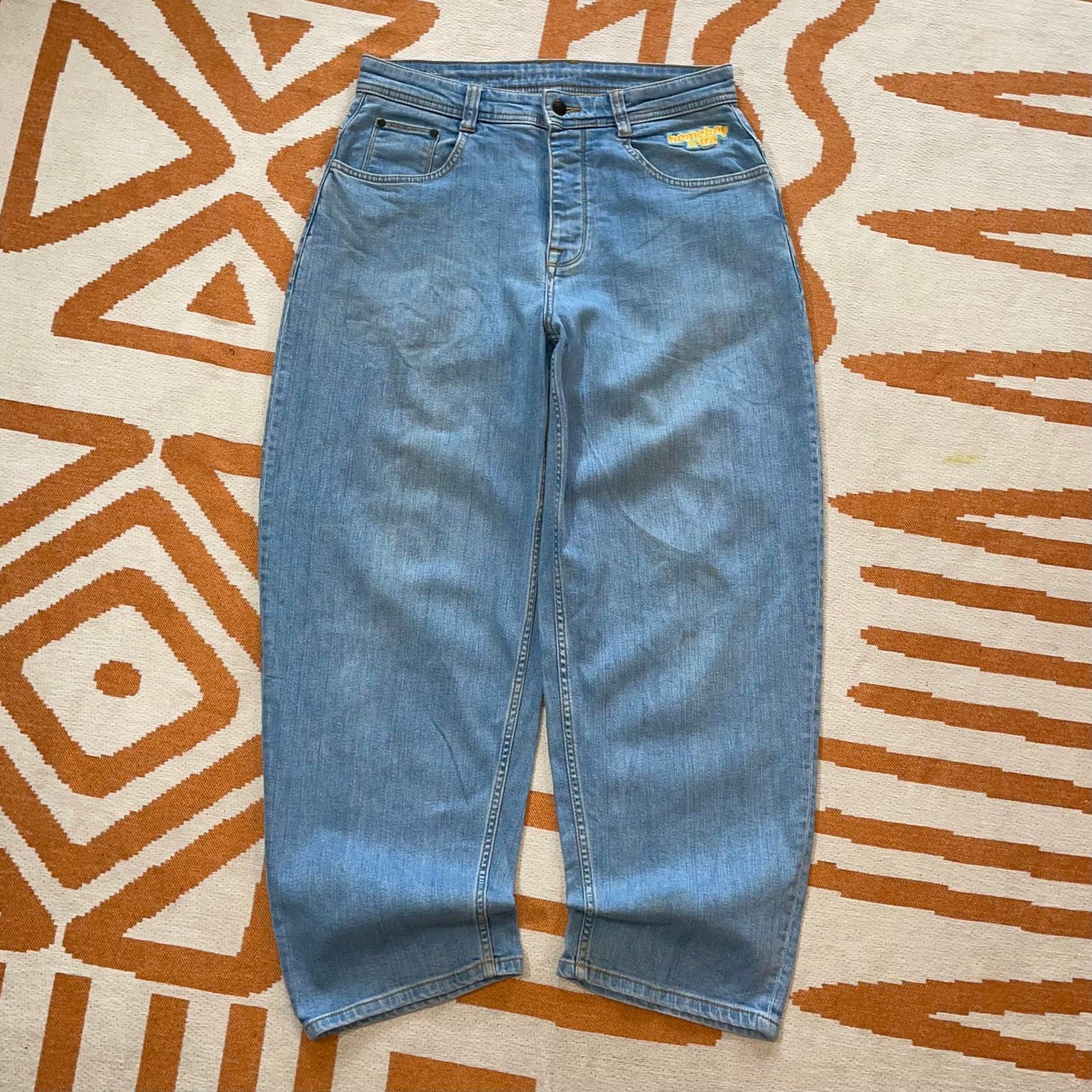Homeboy 00s Embroidered Baggy Jeans 28x30