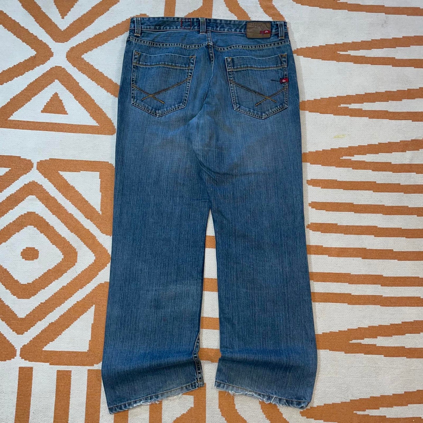 Quiksilver 00s Baggy Blue Jeans 34x32
