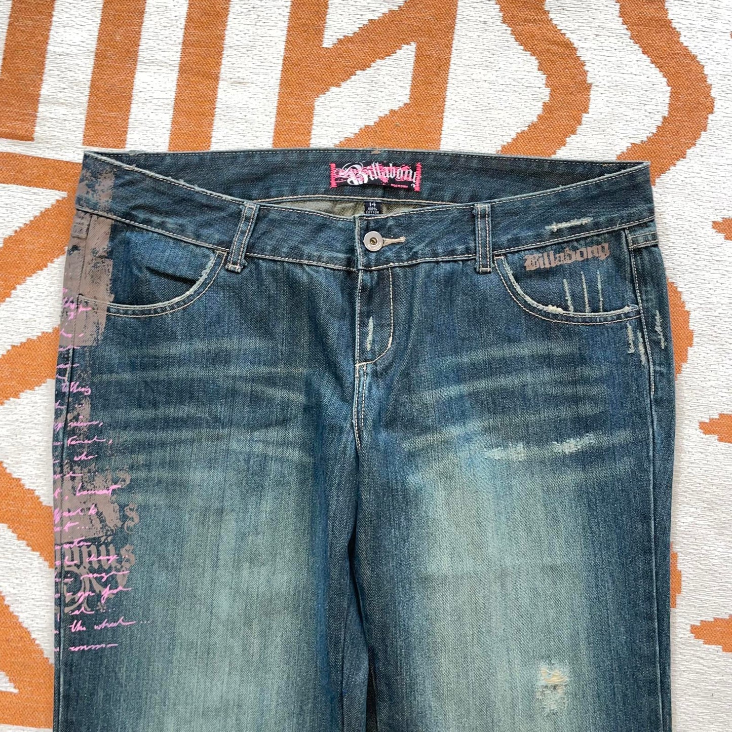 Billabong 00s Printed Graphic Jeans 34x32