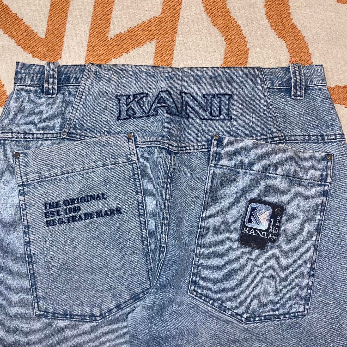 Karl Kani 00s Embroidered Baggy Jorts 38x15
