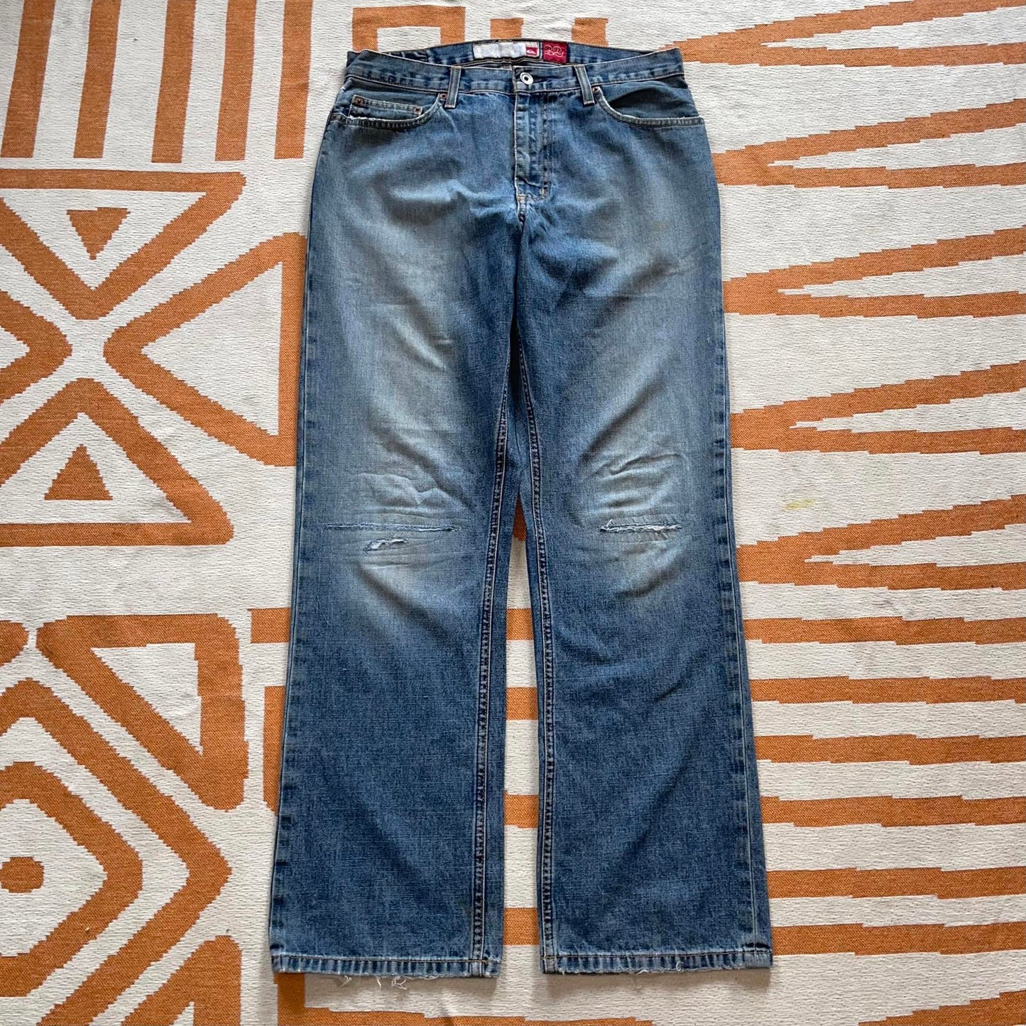 Quiksilver 00s Embroidered Loose Jeans 32x32