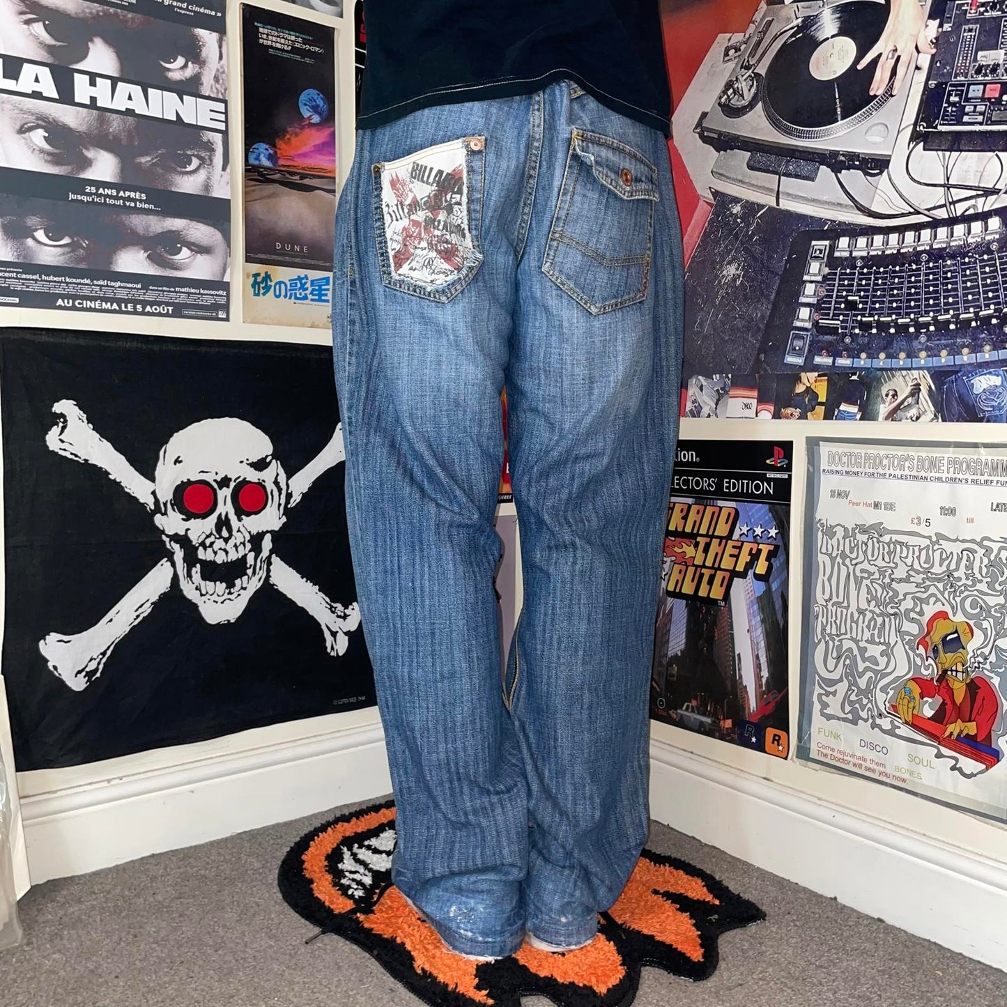 Billabong 00s Printed Pocket Jeans 34x32