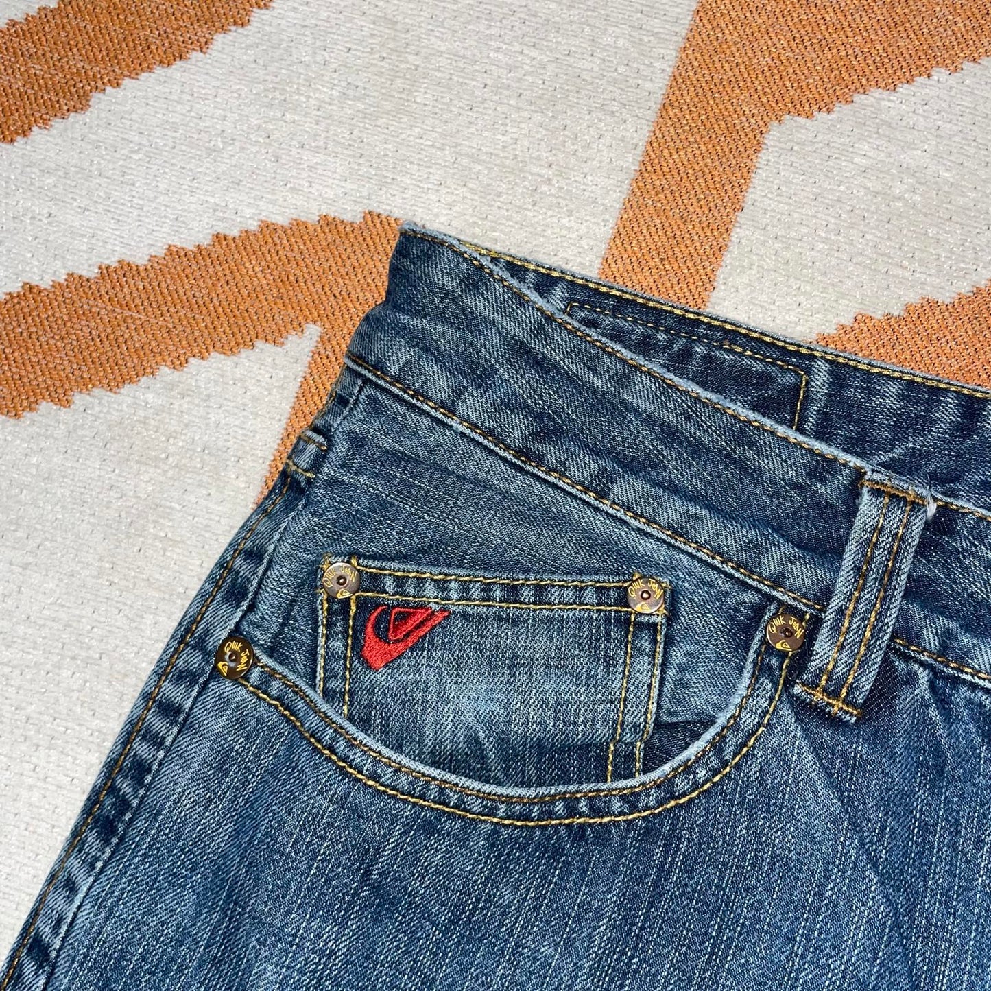 Quiksilver 00s Baggy Blue Jeans 34x32