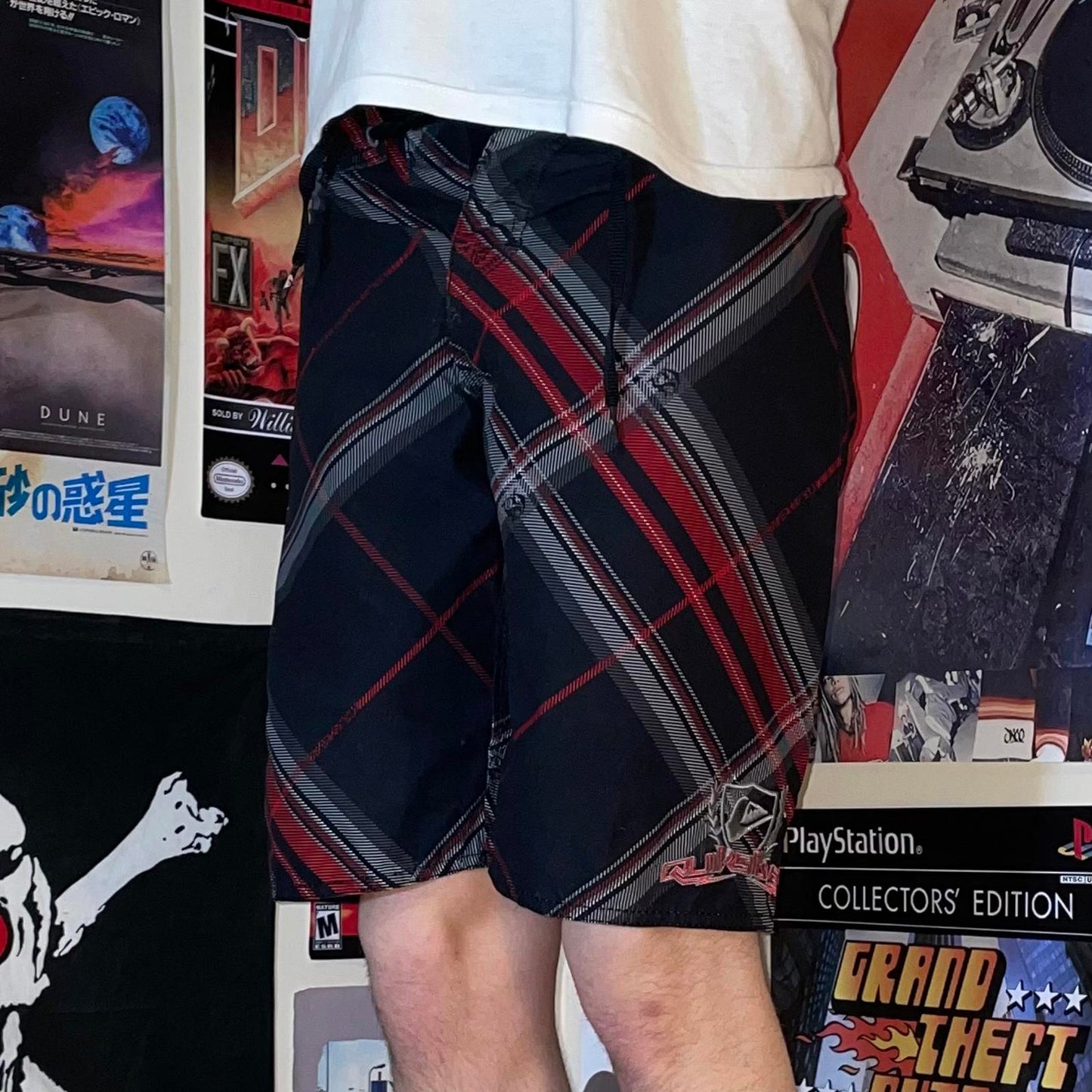 Quiksilver 00s Pattern Board Shorts XS