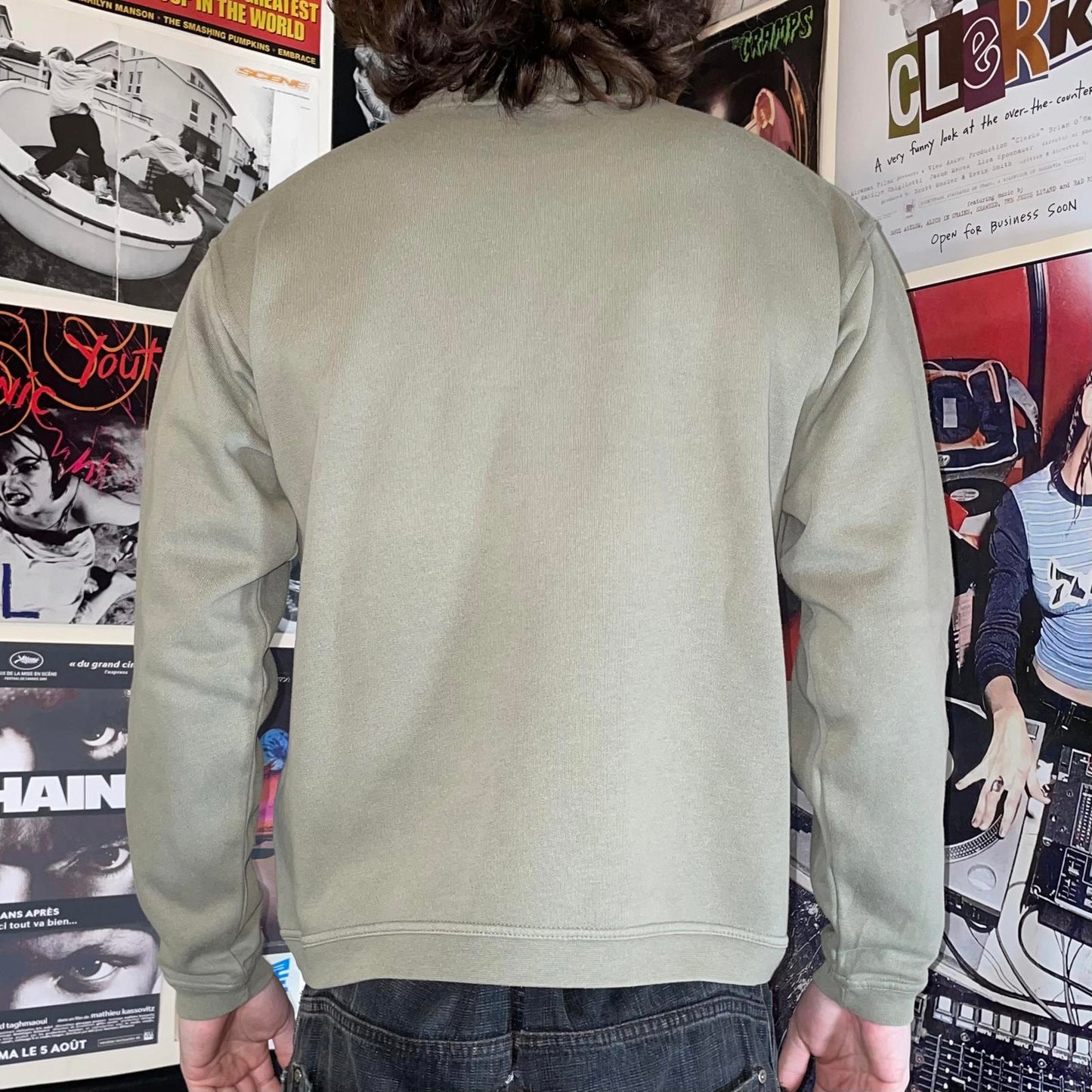 Quiksilver 00s Signature Print Beige Sweatshirt 16/S