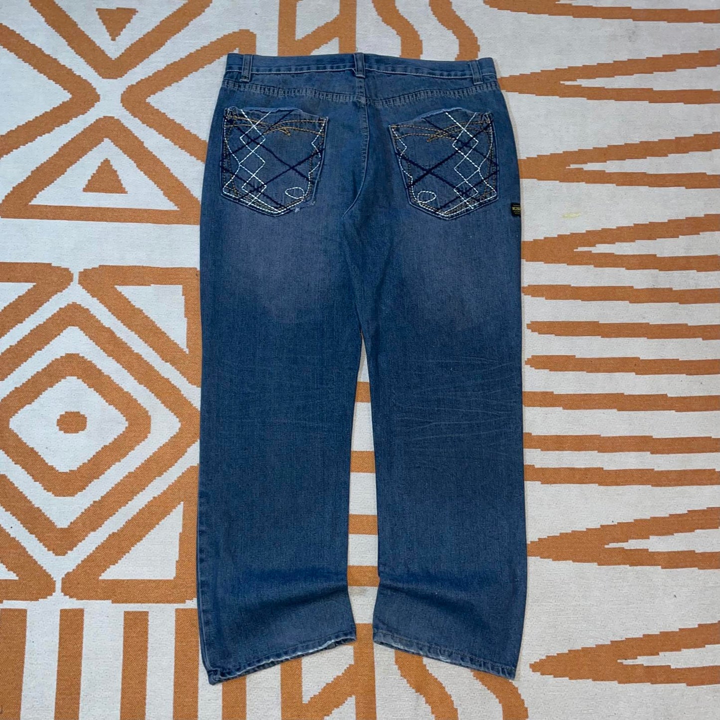 Phat Farm 00s Embroidered Jeans 38x30