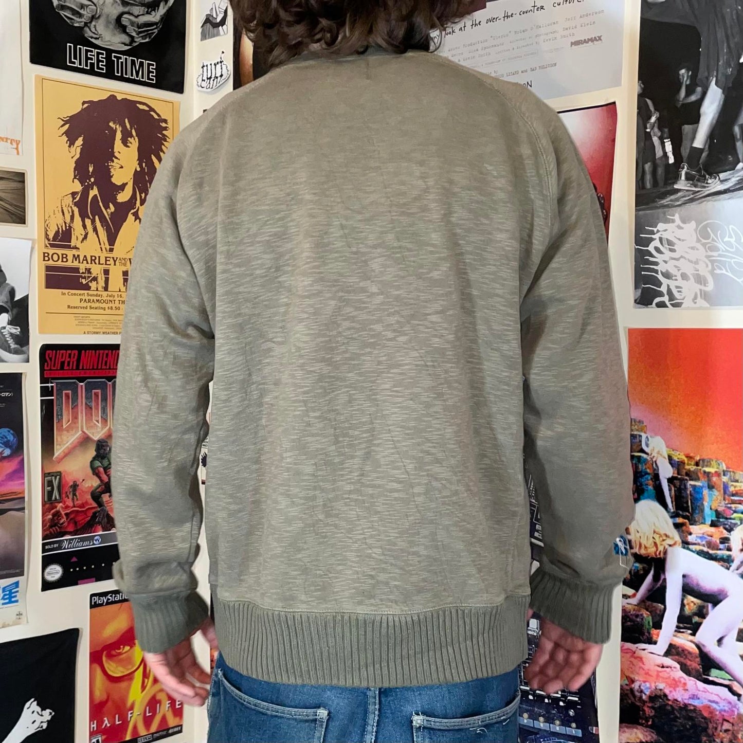 Quiksilver 00s Embroidered/Patched Sweatshirt L