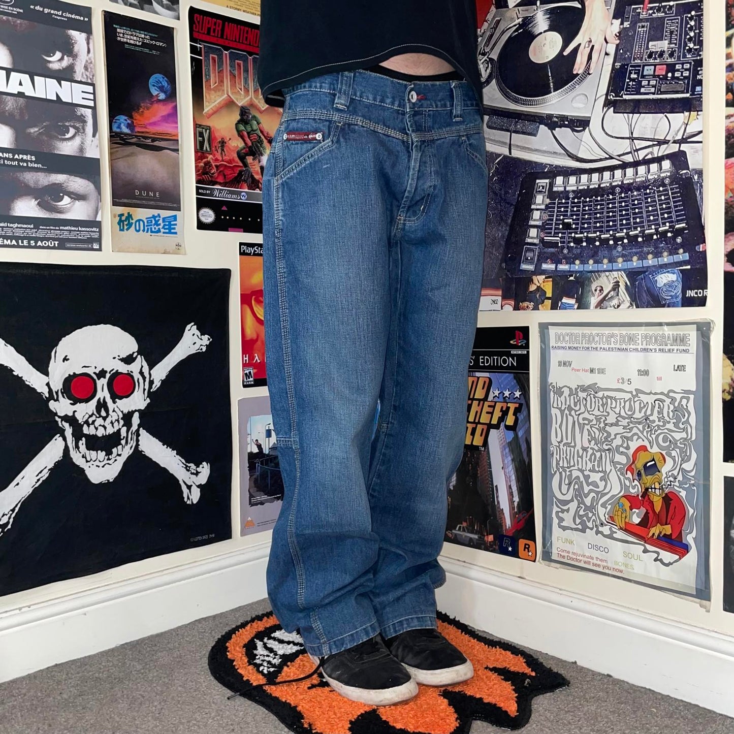 Quiksilver Surf 00s Baggy Blue Jeans 32x32