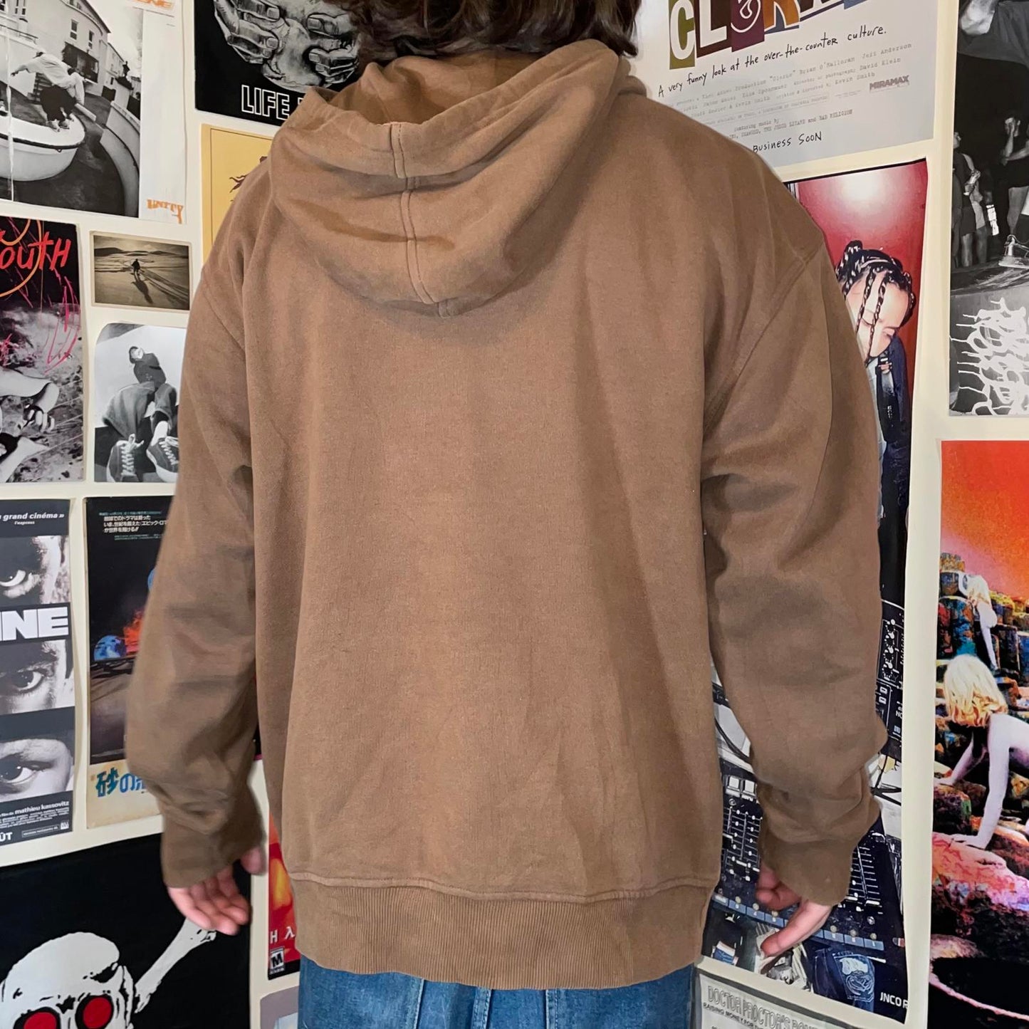 Quiksilver 90s Embroidered Brown Surf Hoodie XL