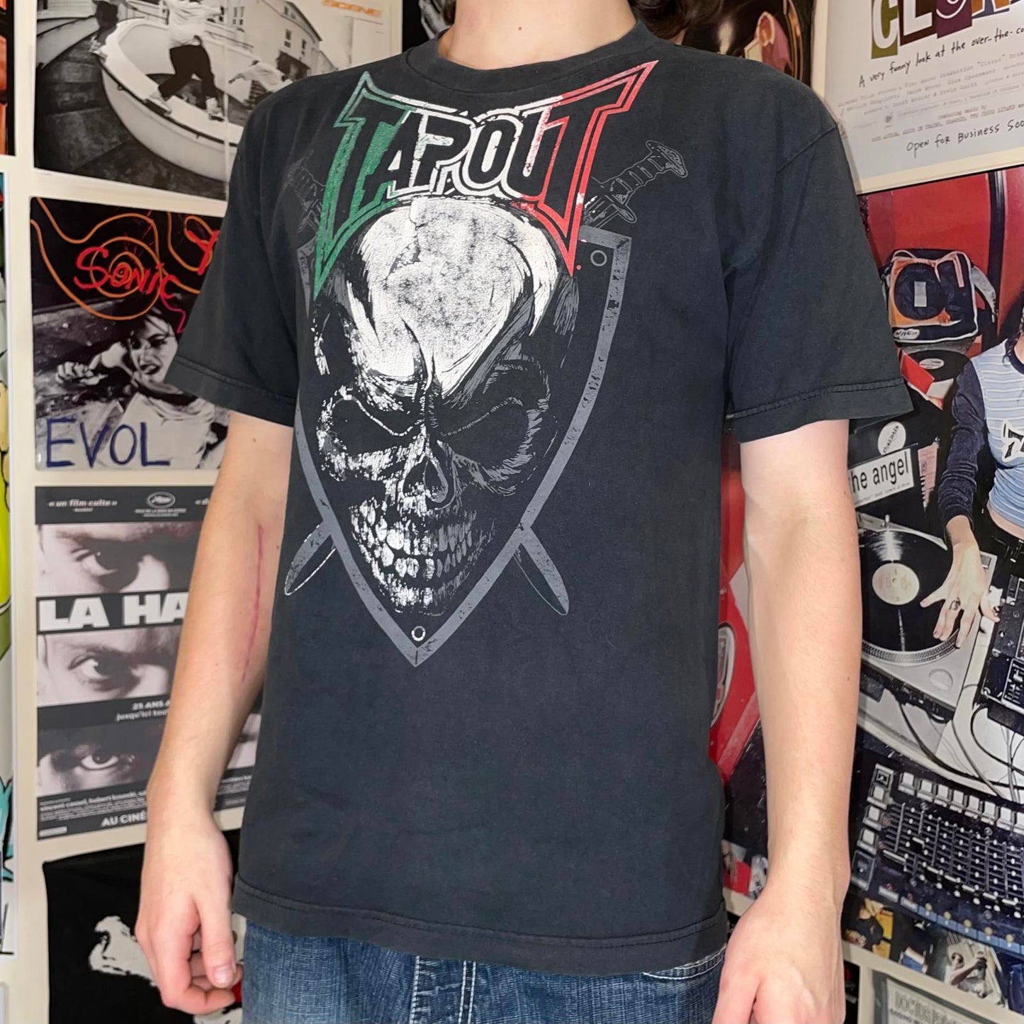 Tapout 00s Mexico Skull Graphic T-Shirt M