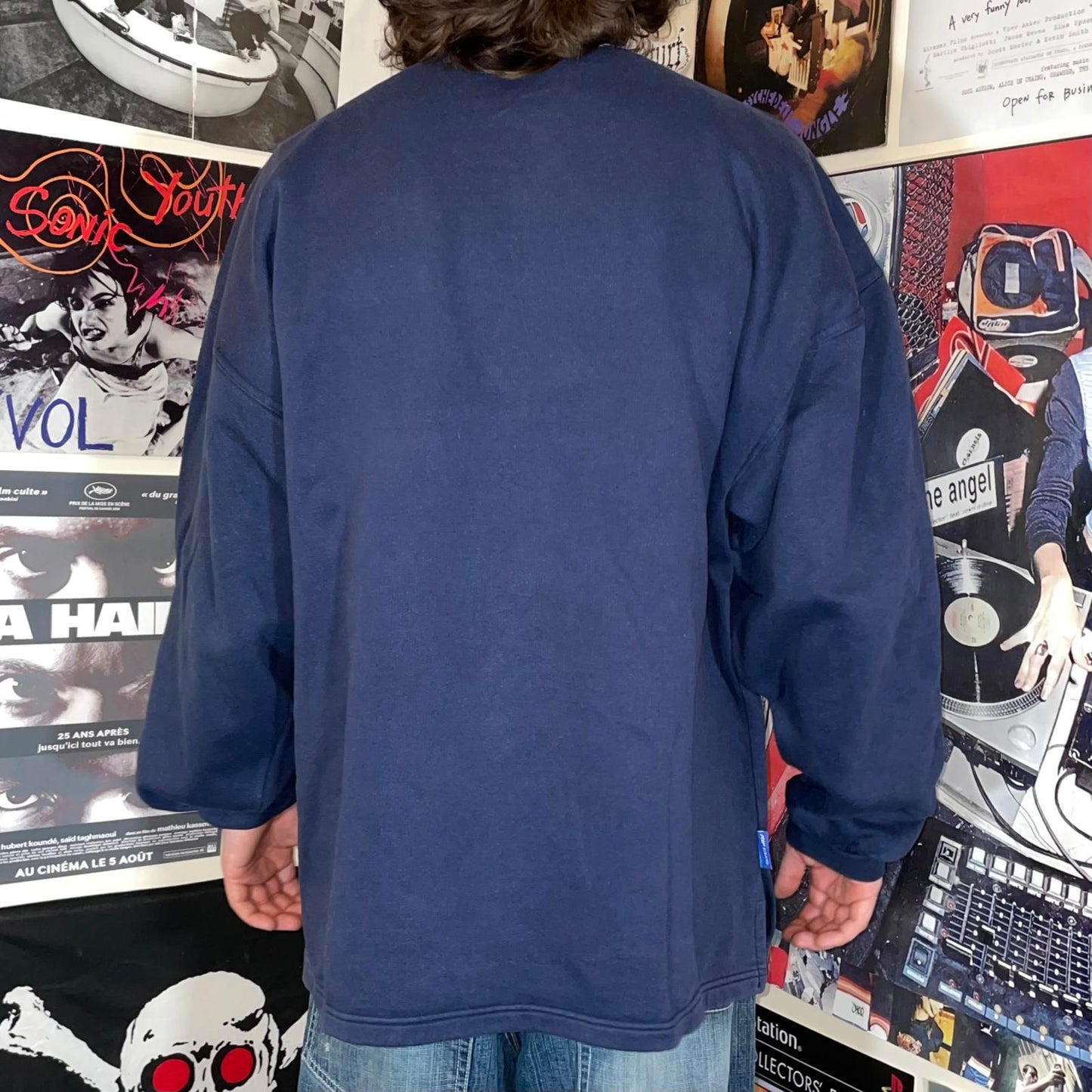 Rip Curl 90s Embroidered Surf Navy Sweatshirt XL