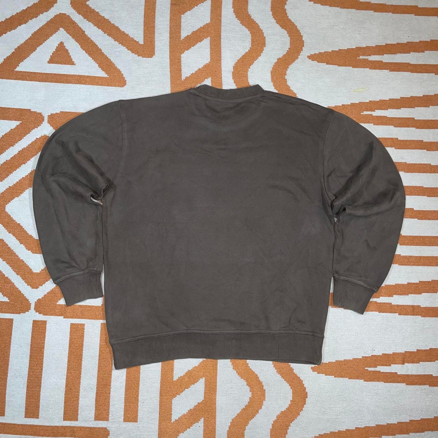 Quiksilver 00s Monogram Print Brown Sweatshirt XL