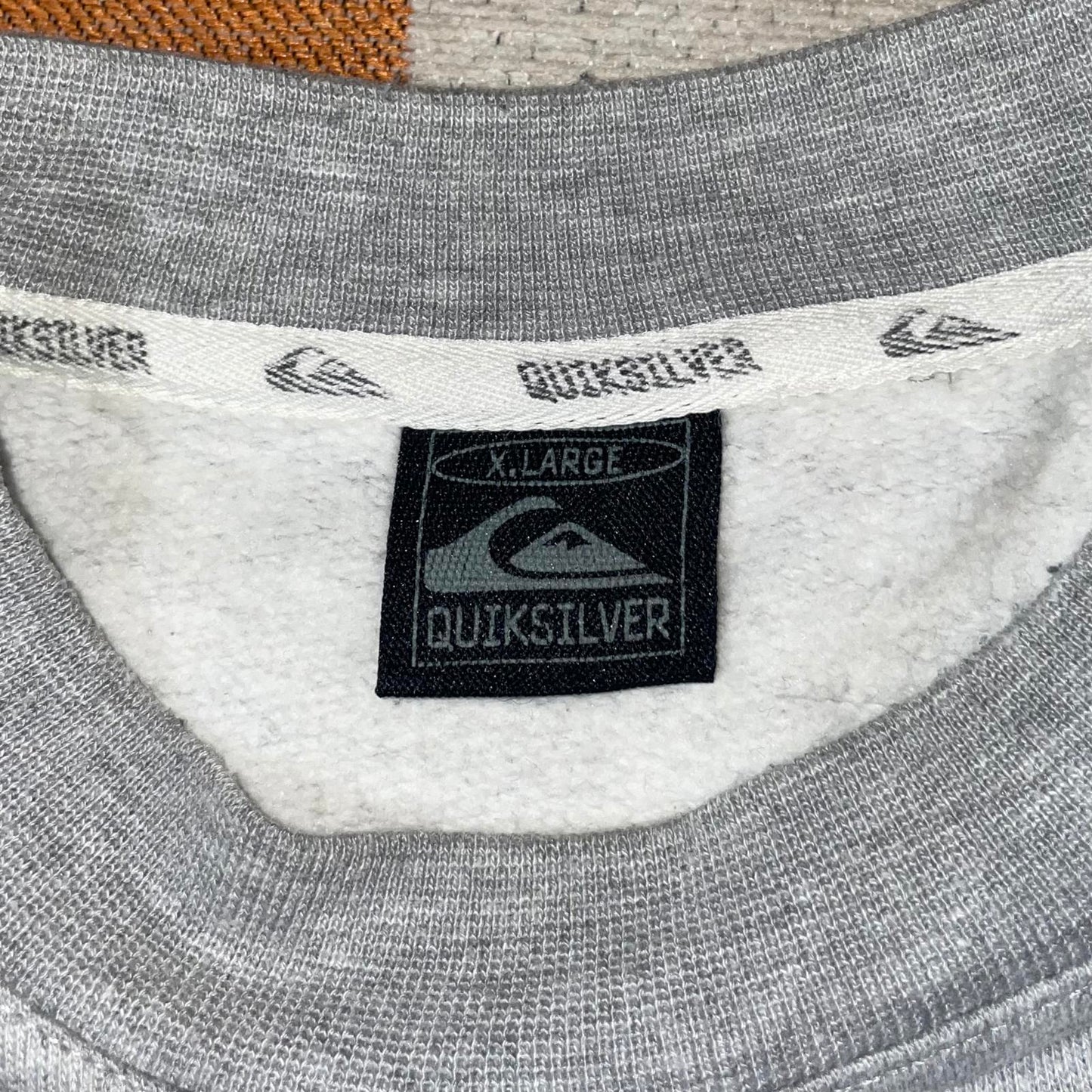 Quiksilver 90s Painted Graphic Print Grey Sweatshirt XL