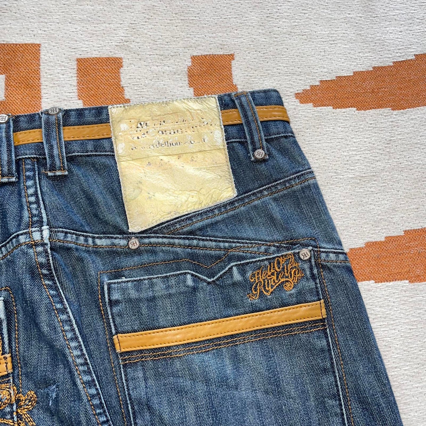 Rydel Gear 00s Embroidered Baggy Jeans 34x34