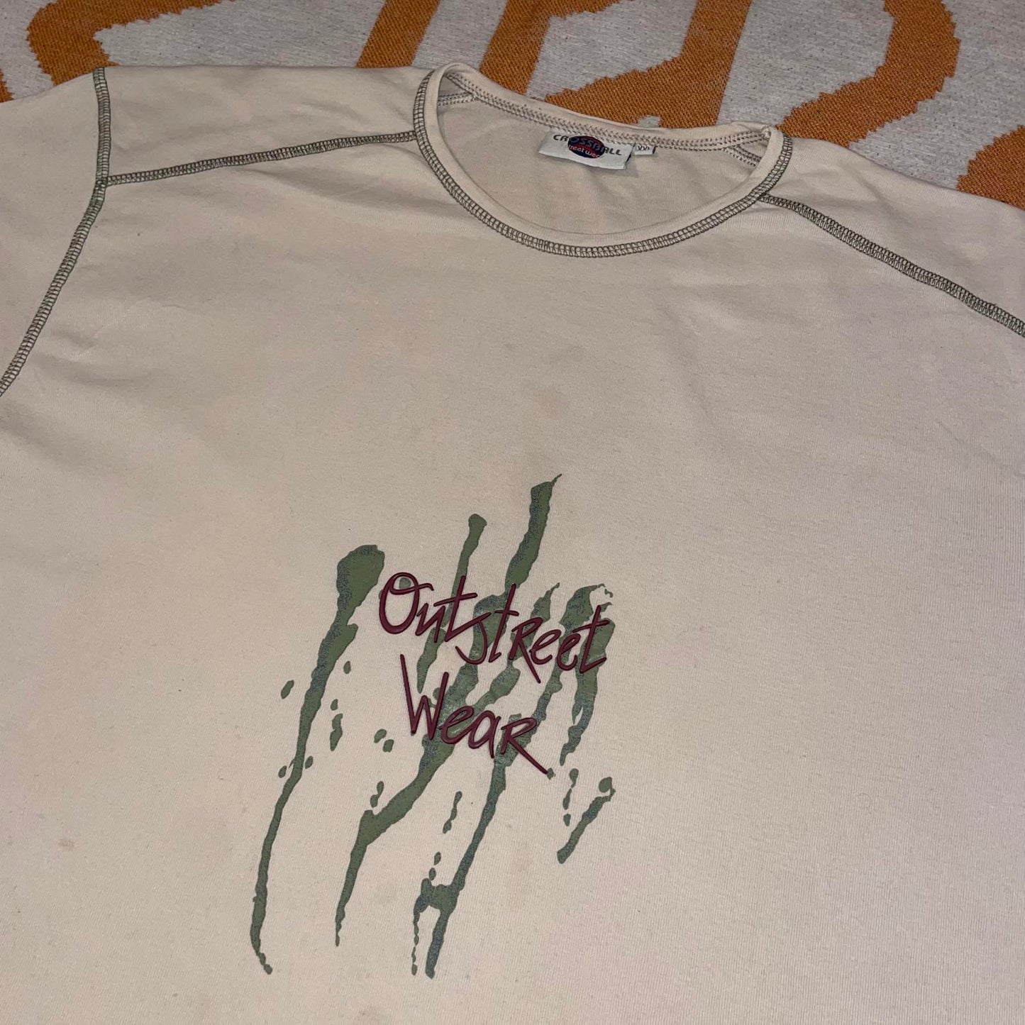 Crossball 00s Textured Graphic T-Shirt XXL