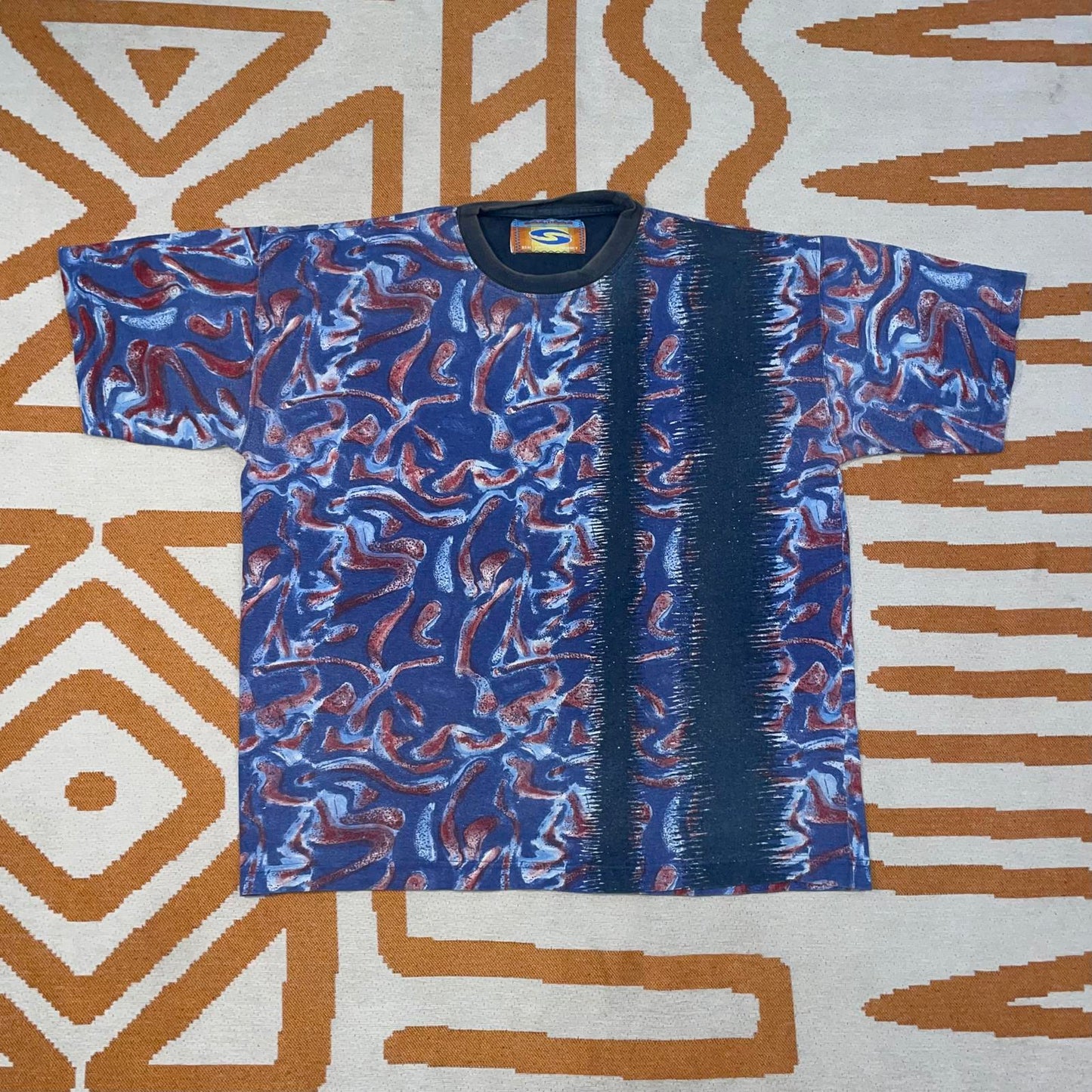 Jinglers 90s Funky Pattern T-Shirt M