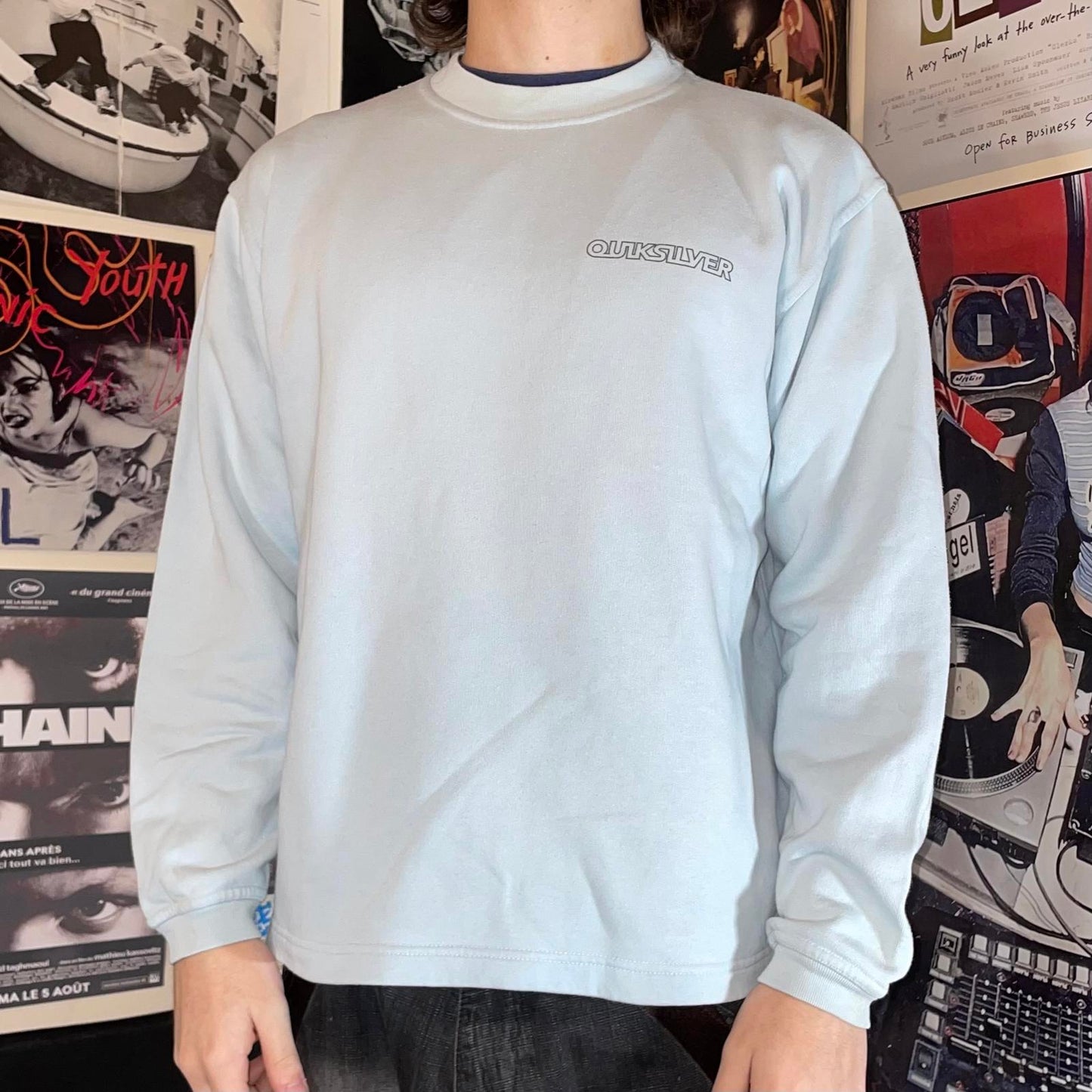 Quiksilver 90s Surf Print Sweatshirt 16/M