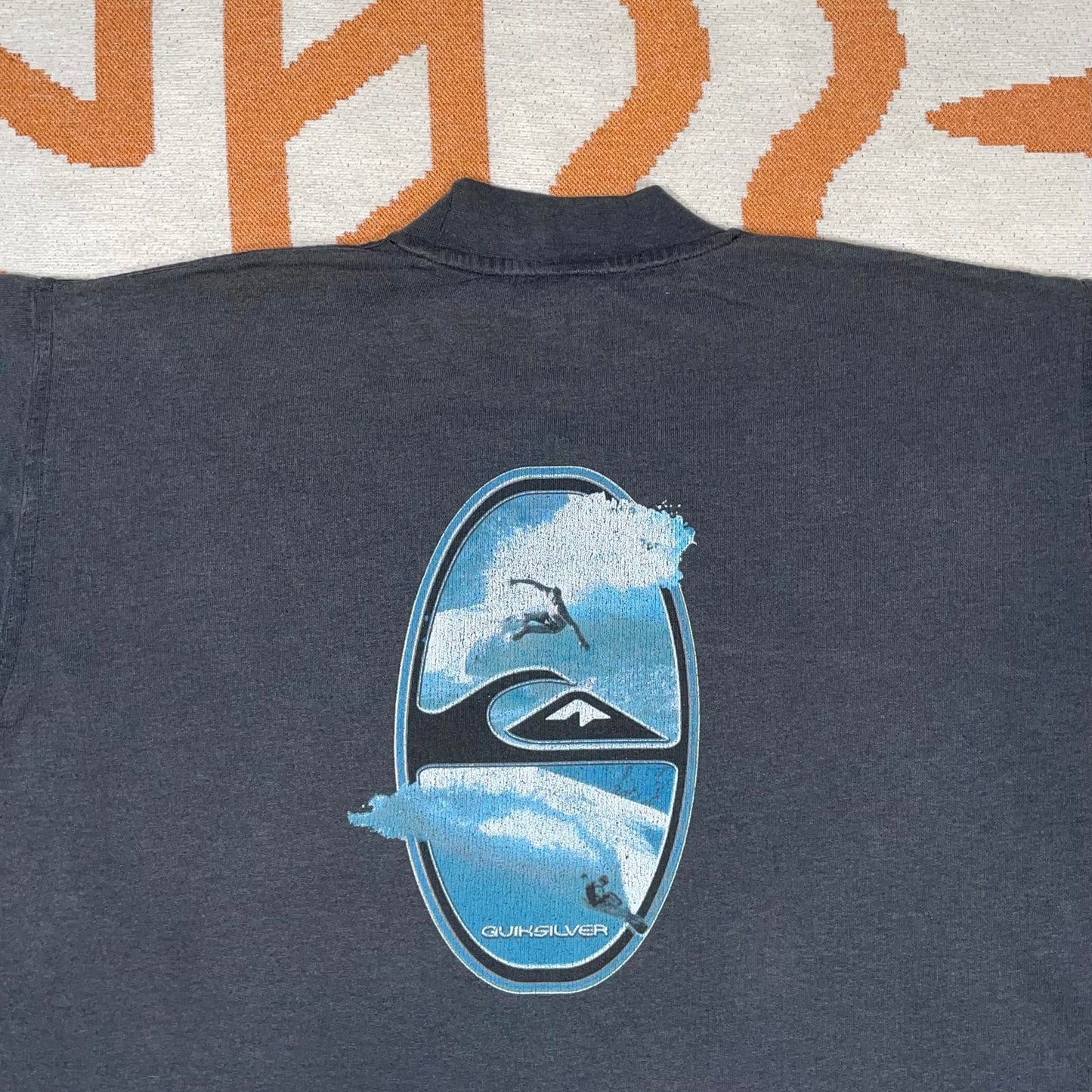 Quiksilver 90s Surf/Snow Print Sweatshirt L