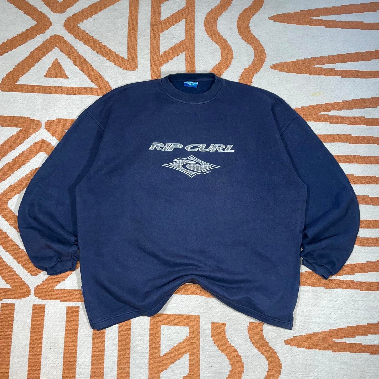Rip Curl 90s Embroidered Surf Navy Sweatshirt XL