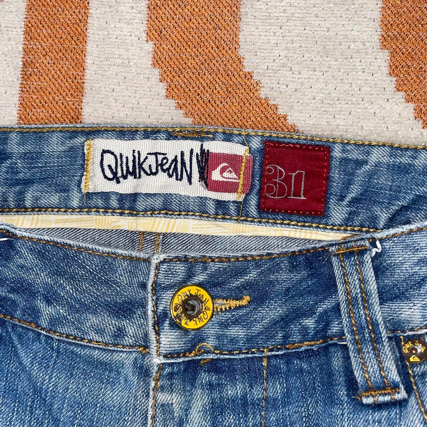Quiksilver 00s Blue Denim Surf Jeans 31x33