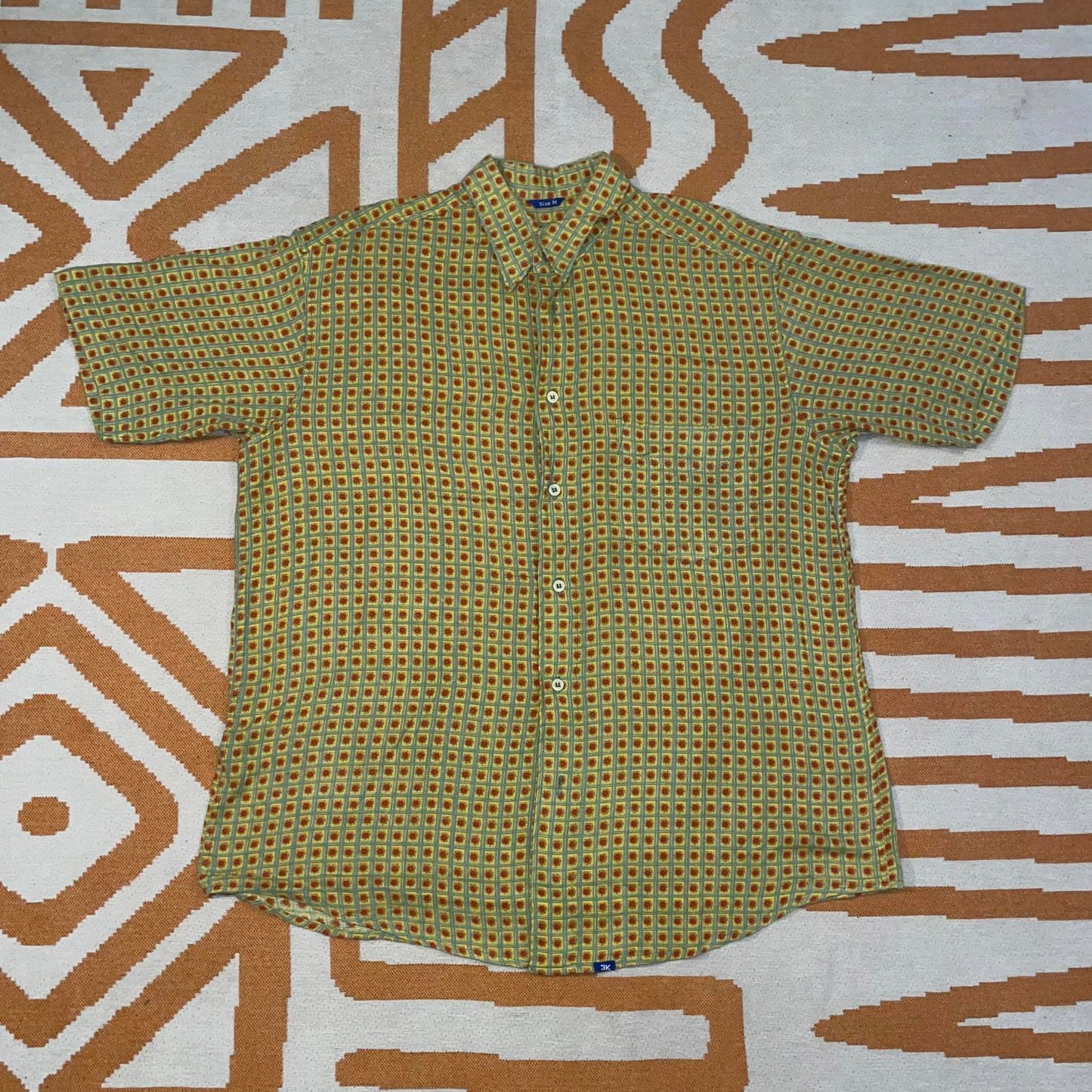 3K 00s Patterned Button Shirt M
