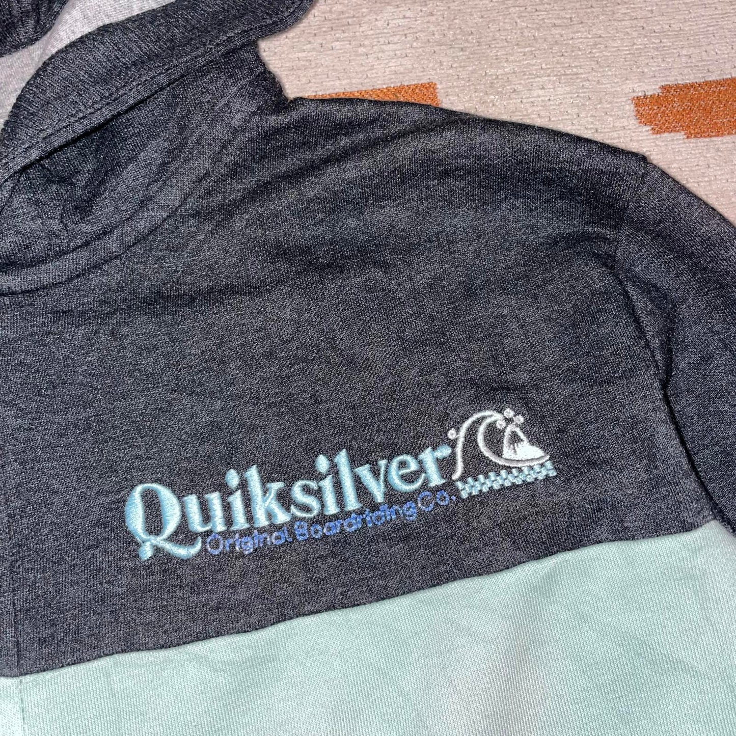 Quiksilver 00s Panelled Zip Hoodie 16/XL
