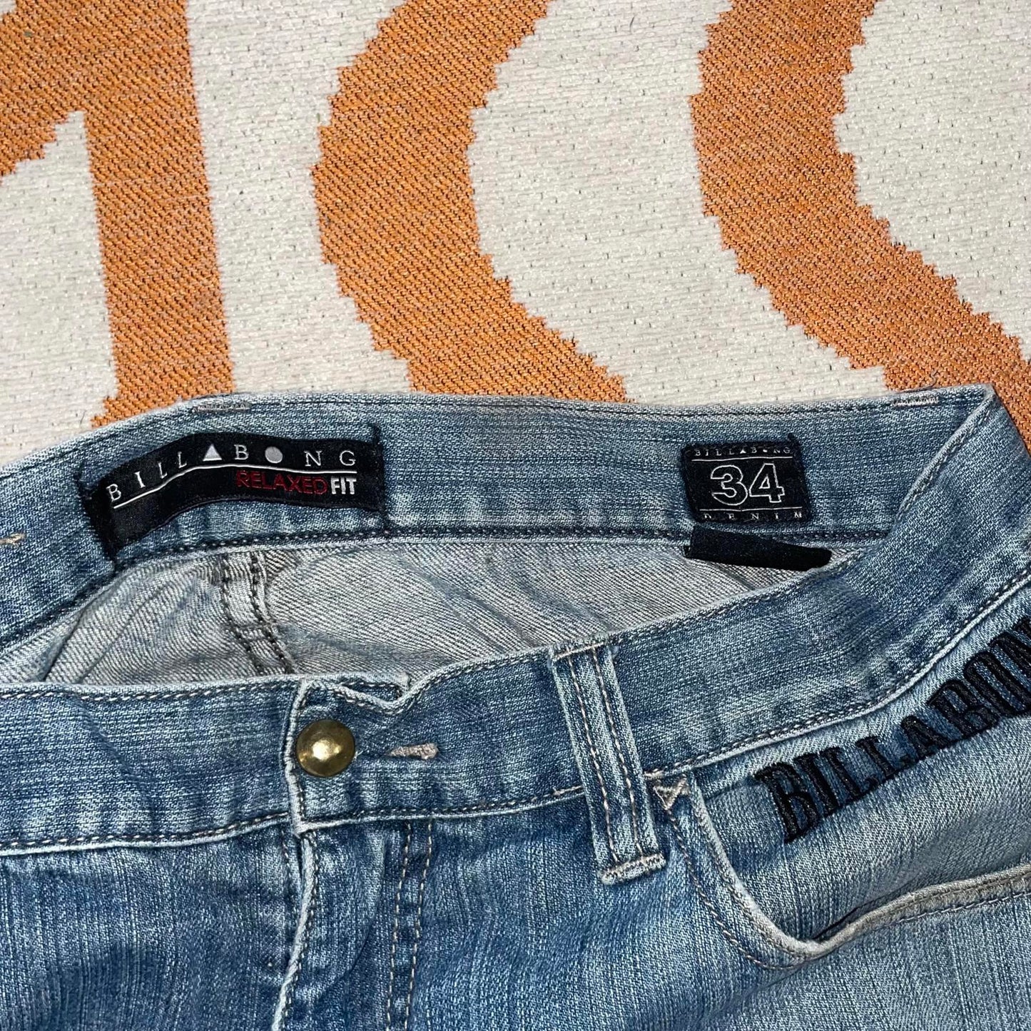 Billabong 00s Embroidered Surf Jeans 34x32