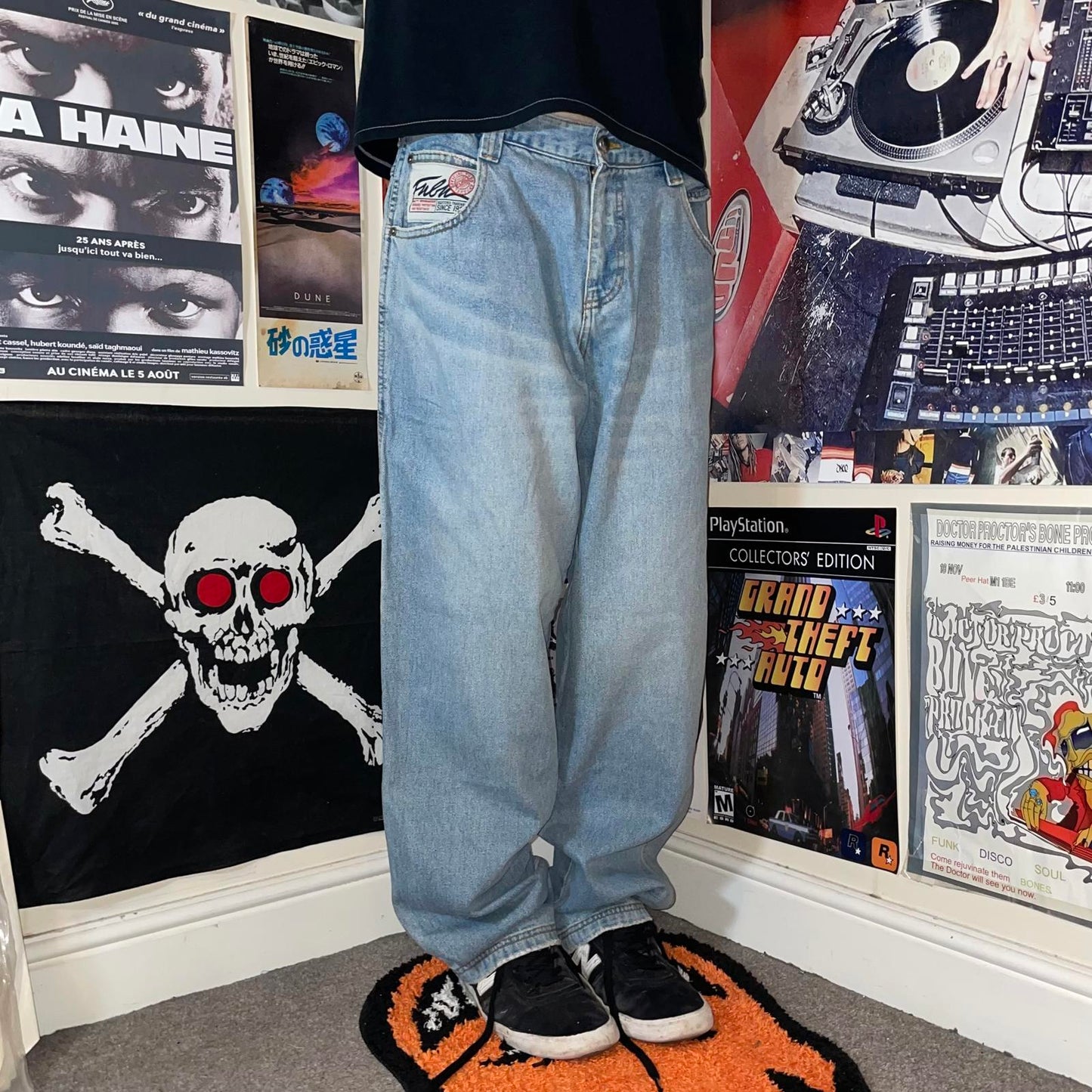 Fubu 90s Embroidered Baggy Jeans 30x32