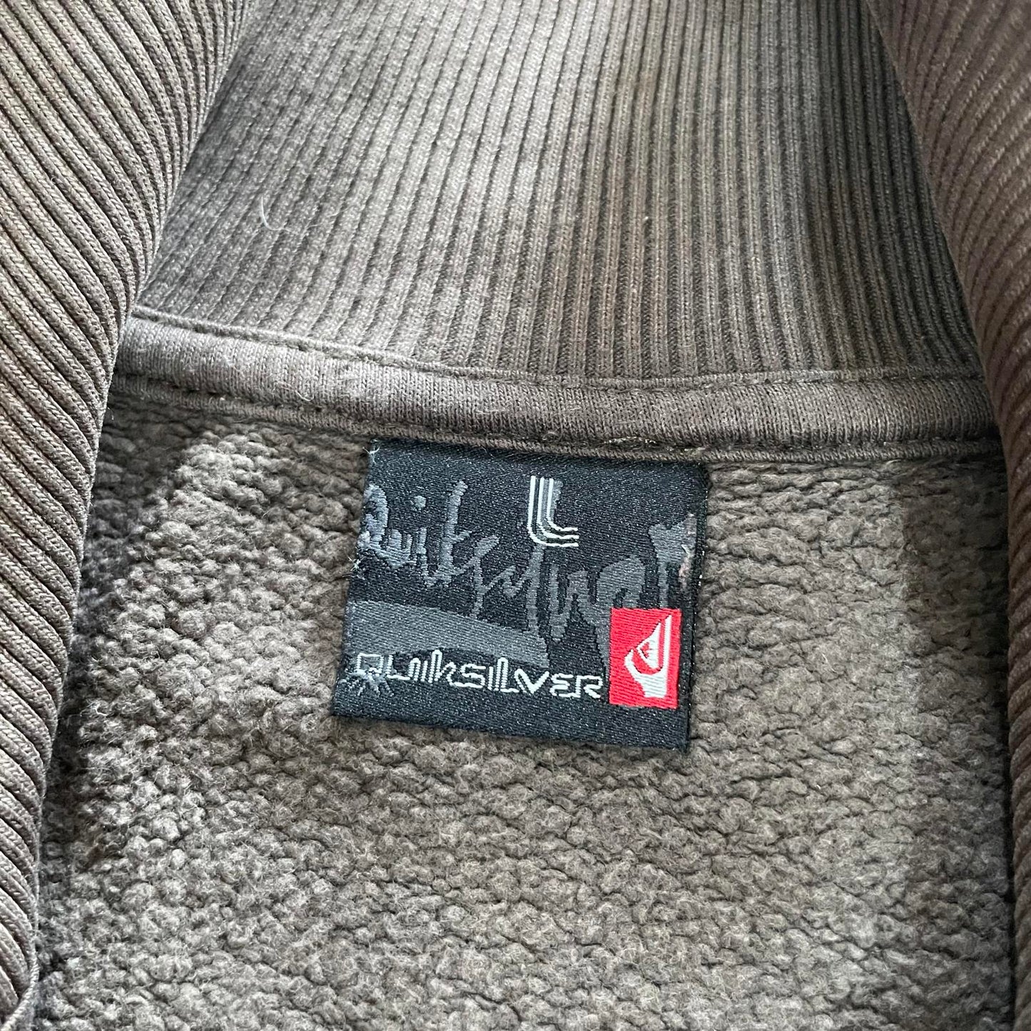 Quiksilver 00s Embroidered Brown Track Jacket L