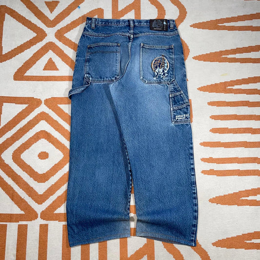 Southpole Embroidered ‘Sumo’ Denim Blue Jeans 34x32