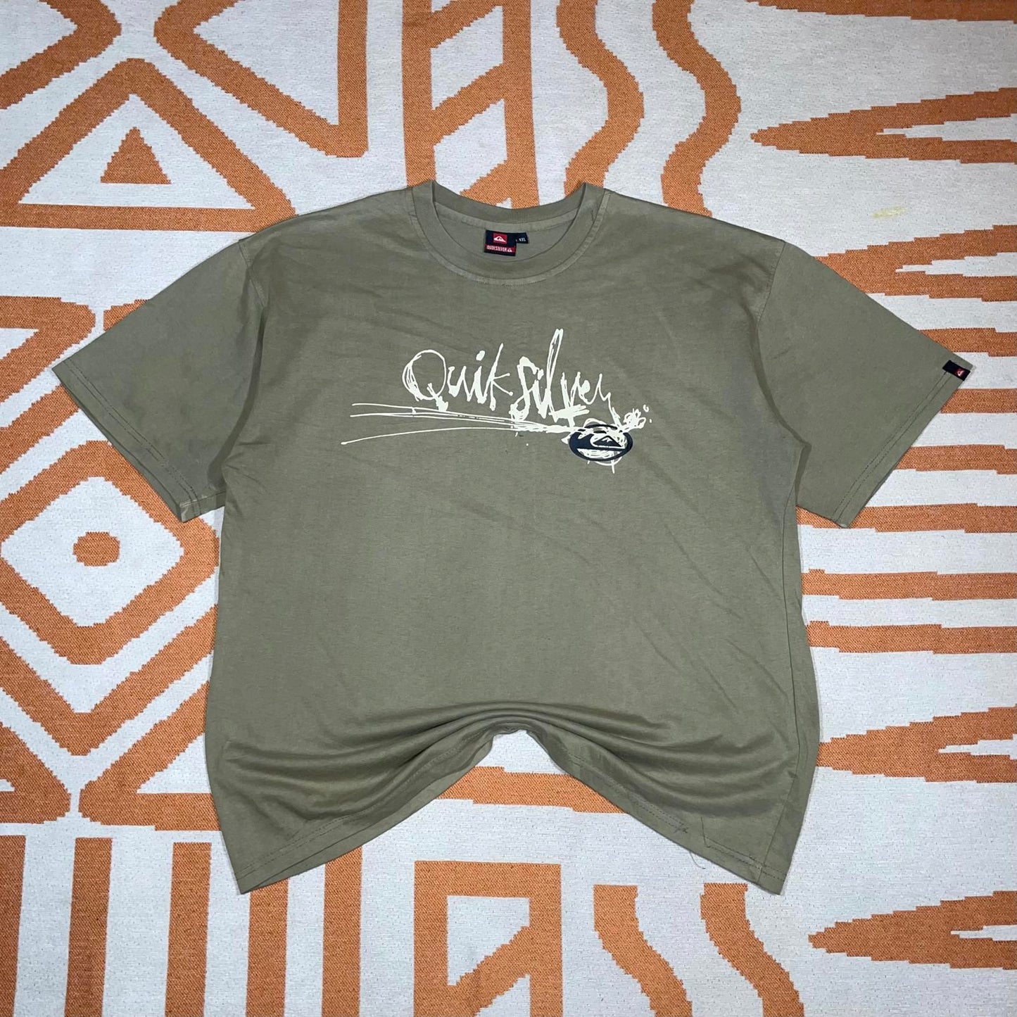 Quiksilver 90s Graphic Signature Beige T-Shirt XXL