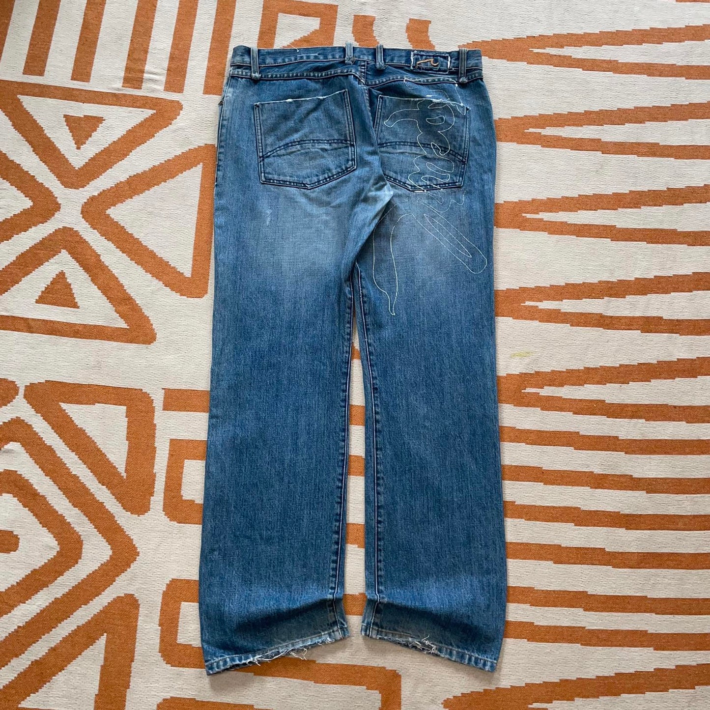 Rip Curl 00s Printed Surf Jeans 36x32