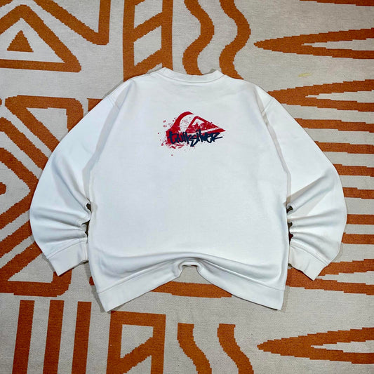 Quiksilver 00s Print White Sweatshirt S