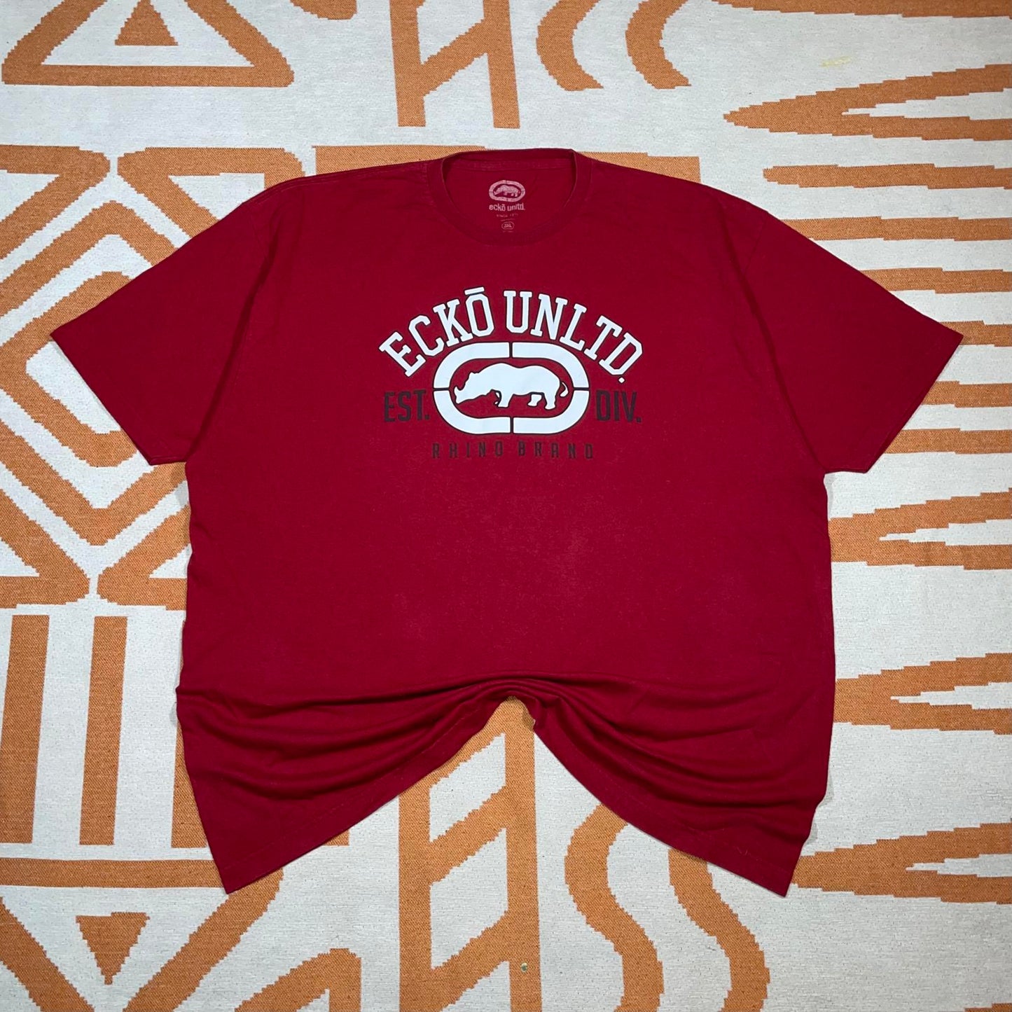 Ecko Unltd. 00s Rhino Graphic Red T-Shirt 3XL