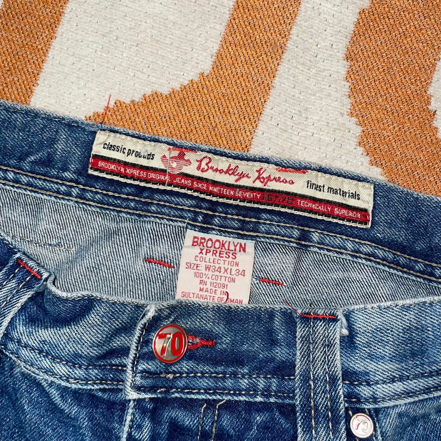 Brooklyn Xpress 00s Baggy Pocket Jeans 34x34