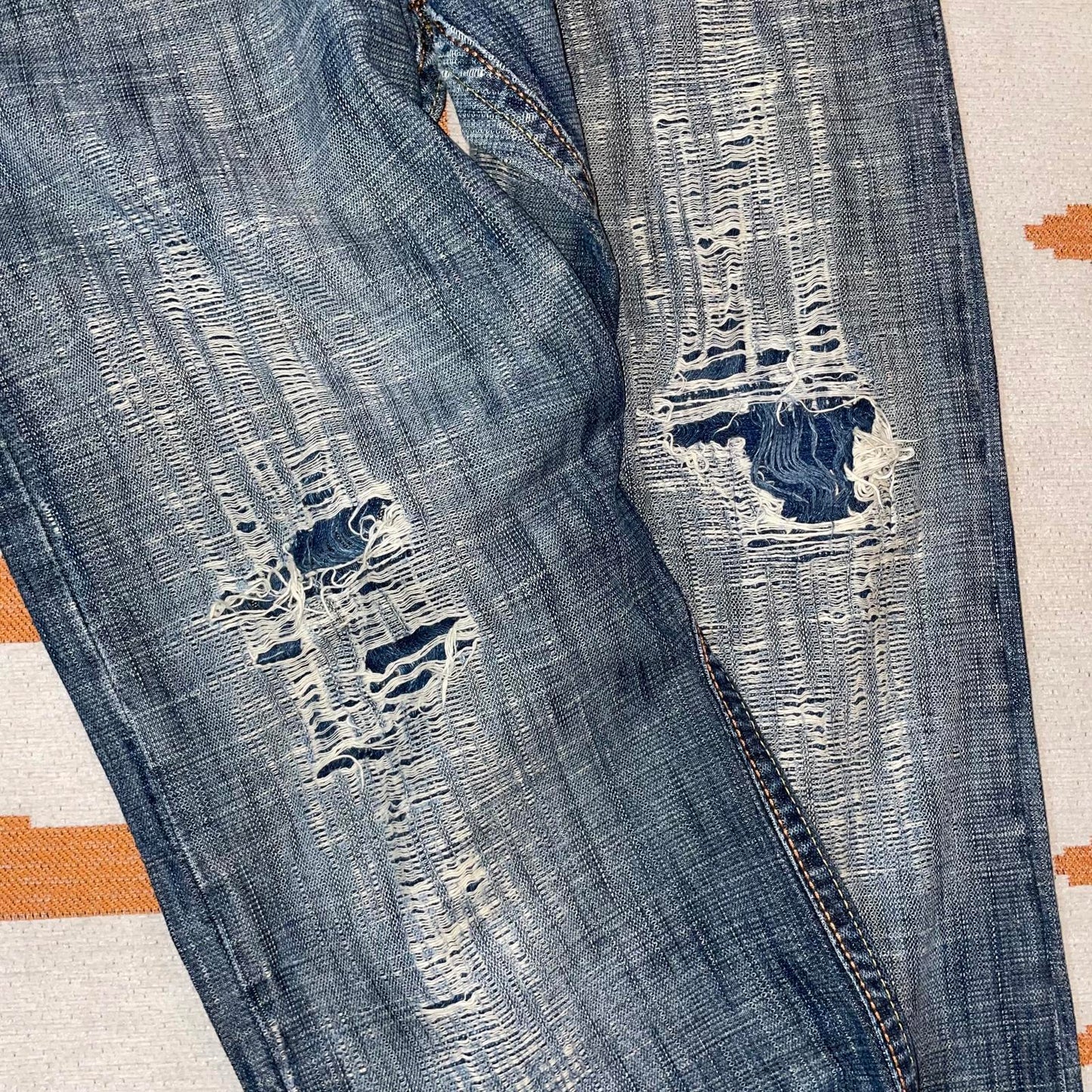 Quiksilver 00s Distressed Surf Jeans 34x32