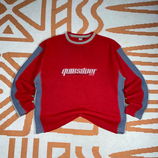 Quiksilver 90s Embroidered Surf Knit Jumper M