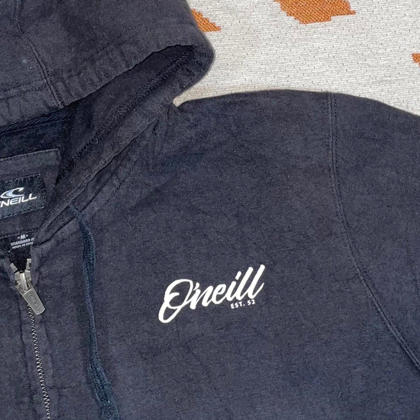 O’Neill 00s Zip Graphic Surf Hoodie M