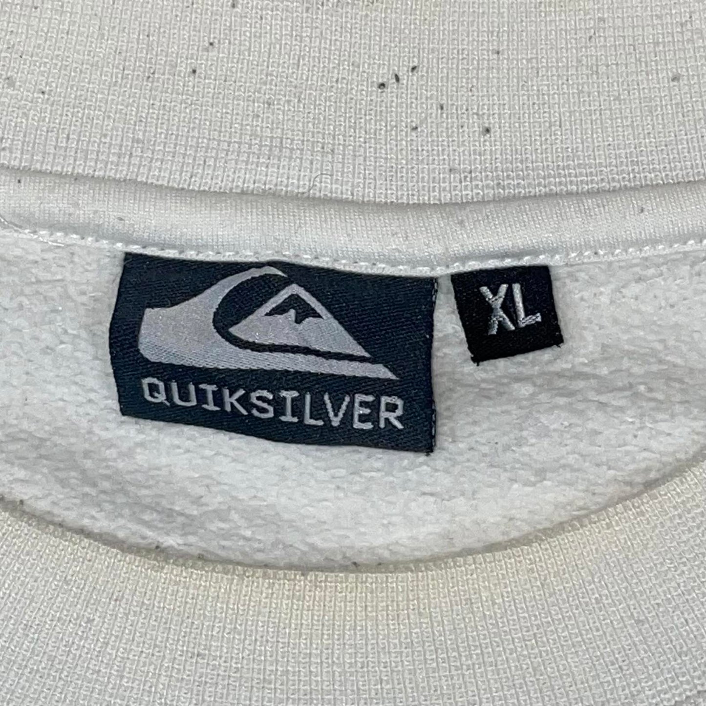 Quiksilver 00s Panelled Embroidered Logo Sweatshirt XL