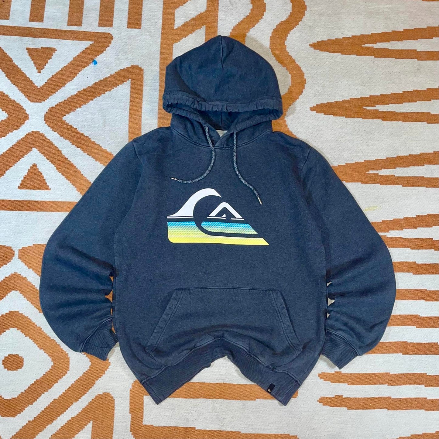 Quiksilver 00s Logo Graphic Hoodie M