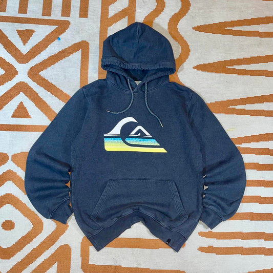 Quiksilver 00s Logo Graphic Hoodie M