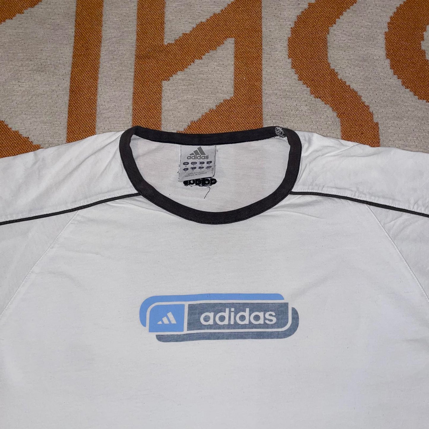 Adidas 00s Printed Ringer T-Shirt M
