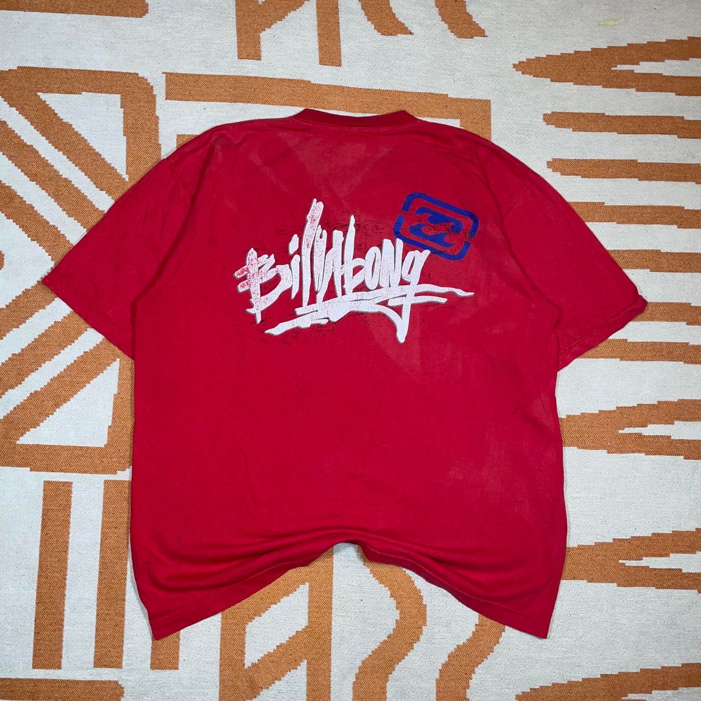 Billabong 90s Red Signature Graphic T-Shirt XL