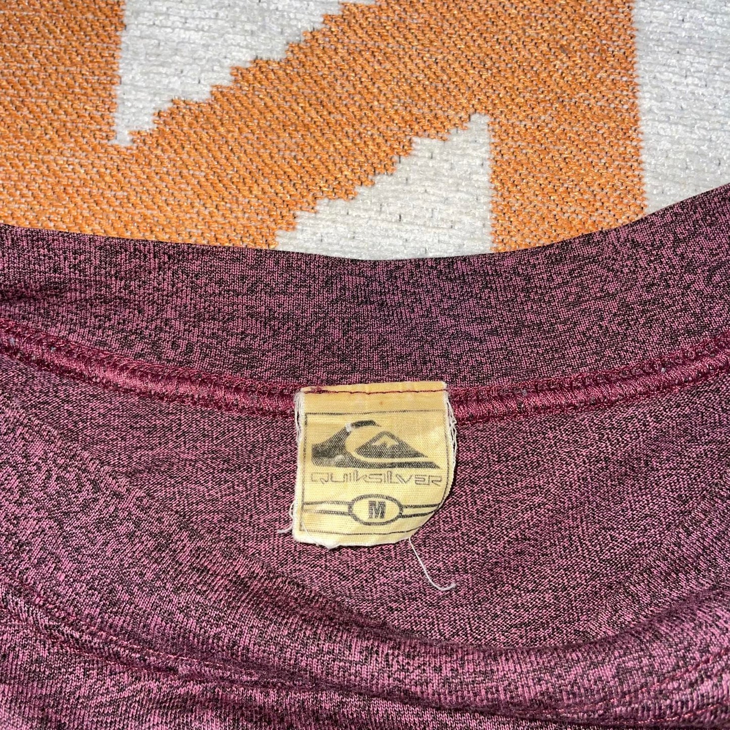 Quiksilver 90s Dragon Graphic Surf Burgundy Longsleeve T-Shirt M