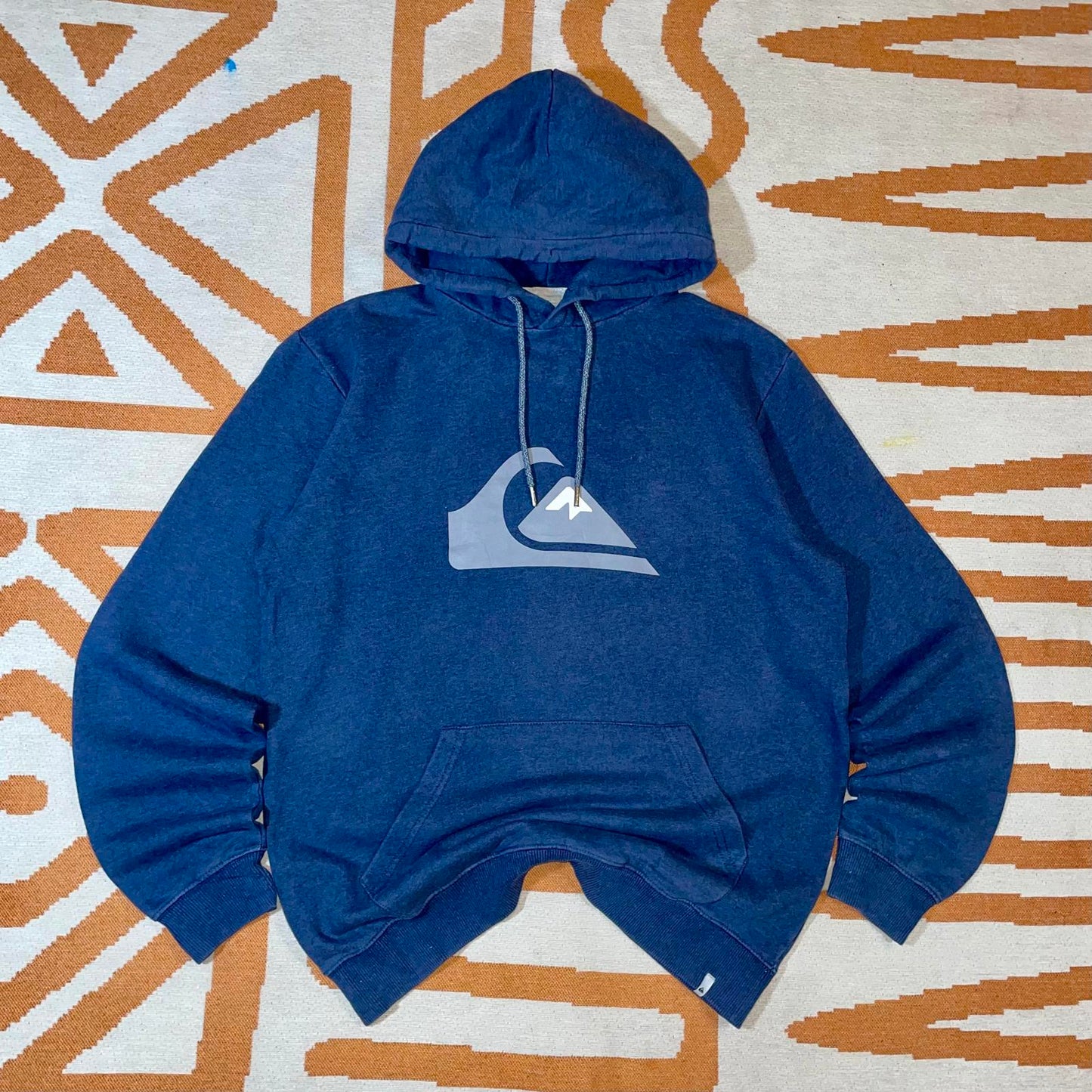 Quiksilver 00s Logo Print Hoodie L