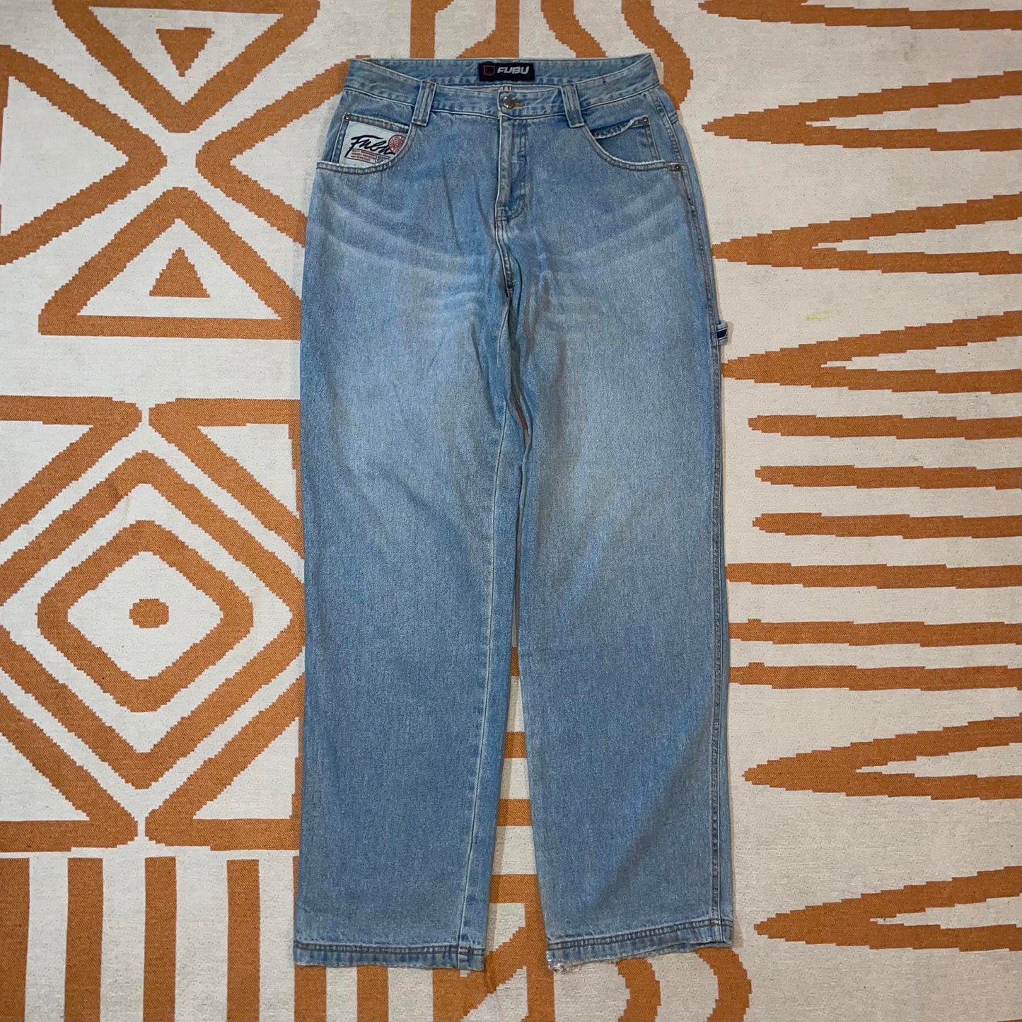 Fubu 90s Embroidered Baggy Jeans 30x32